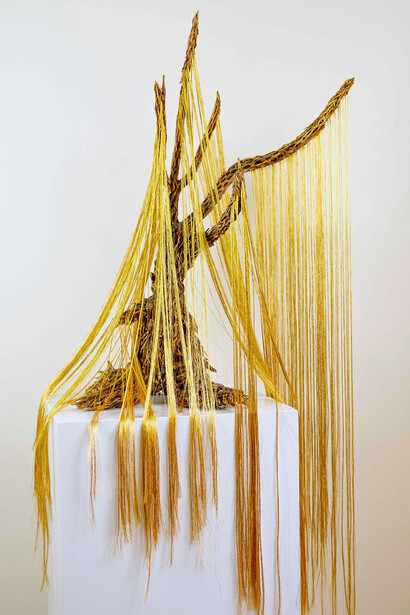 Dana Melamed, Golden willow - In the heart of fire, sanctuary blooms, 2024. Courtesy of McKenzie Fine Art