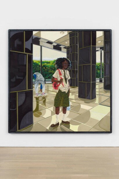 Toyin Ojih Odutola, U22. Adijatu straße, exhibition view. Courtesy of Hamburger Bahnhof 