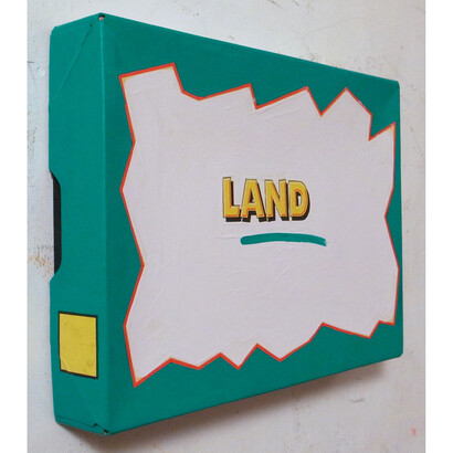 Gerry Smith, Land, paint on cardboard, 40 x 30 x 6 cm