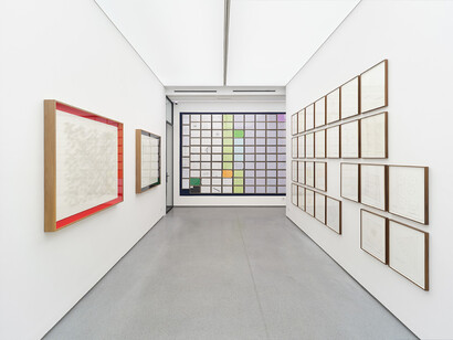 Esther Ferrer, Isidoro Valcárcel and Tom Johnson, In an infinite ocean of numbers, sink or swim in logic, exhibition view. Courtesy of 1 Mira Madrid 