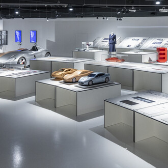 Ferrari design. Creative journeys 2010–2025, ausstellungsansicht. Mit freundlicher genehmigung des Museo Nazionale dell’Automobile