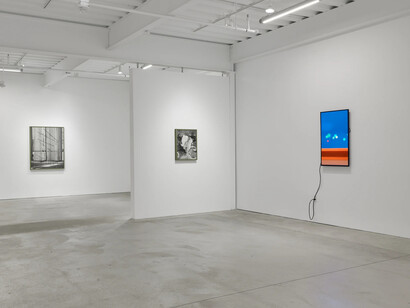 Owen Kydd and Kyle Tata, Surface / Signal, exhibition view. Courtesy of Casemore Gallery