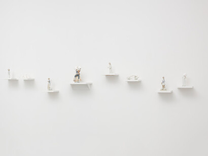 Lora Fosberg, I love it here, let's leave; in search of the hill, exhibition view. Courtesy of Zolla Lieberman Gallery