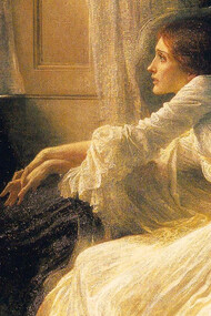 «La confesión», Frank Dicksee (1853-1928)