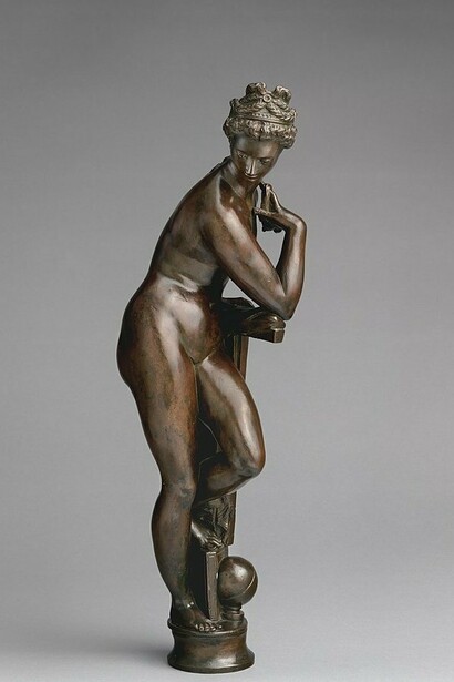 "Astronomía", estatuilla de bronce, Giambologna, circa 1590-1610