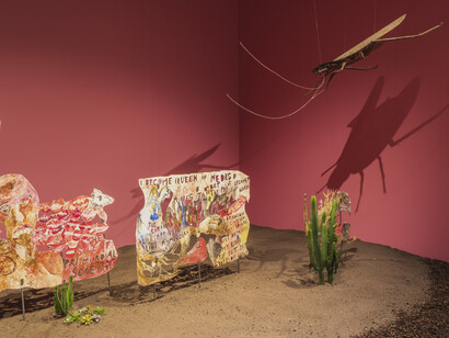 Anna Boghiguian, The sunken boat, exhibition view. Courtesy of ARoS