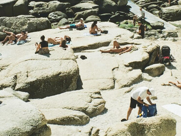 A quick swim, Saunders Rock Tidal Pool, Sea Point, Cape Town, photographed by Samantha Caitlin