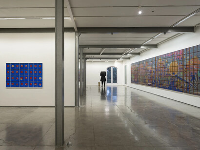 Naresh Kumar, Act of republic, exhibition view. Courtesy of Chemould Prescott Road