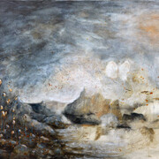 Sissel Hovden, After the Storm, Acrylic & Ink on Canvas, 28" x 39.5"