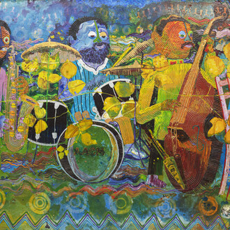 Wadsworth Jarrell, AACM (detail), 1994. Courtesy of Jenkins Johnson Gallery