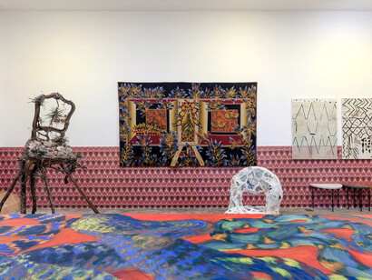 Vários artistas, Sala de jantar, vista da exposição. Cortesia da Galeria Marilia Razuk