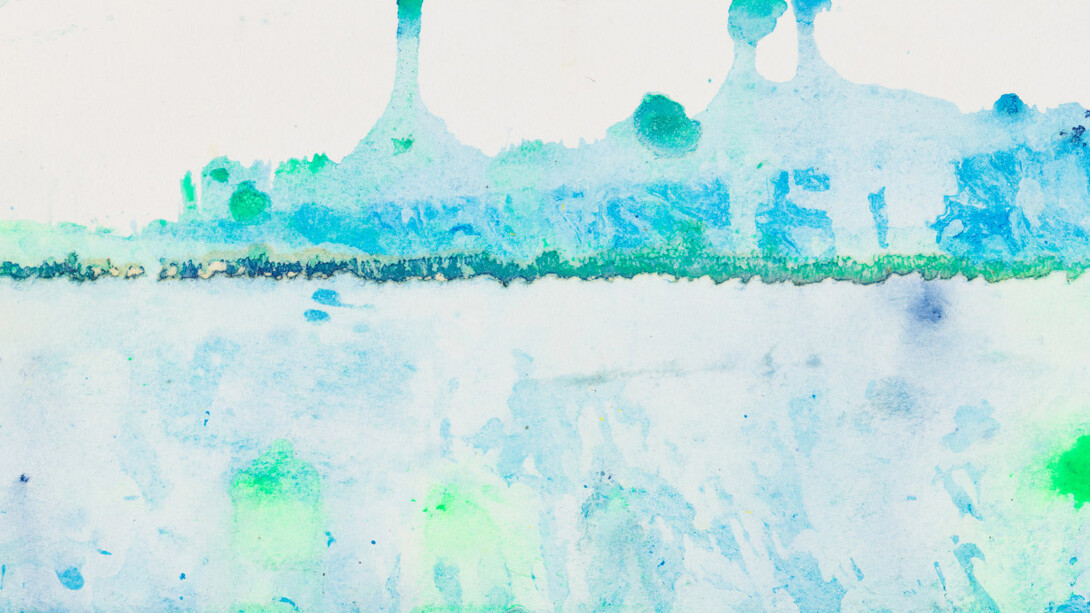 Frank Bowling, Up three (detail), 2023. Courtesy of Marc Selwyn Fine Art