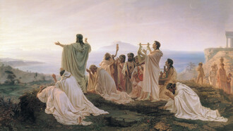 «Pitagóricos celebrando el nacimiento del día», Fyodor Bronnikov