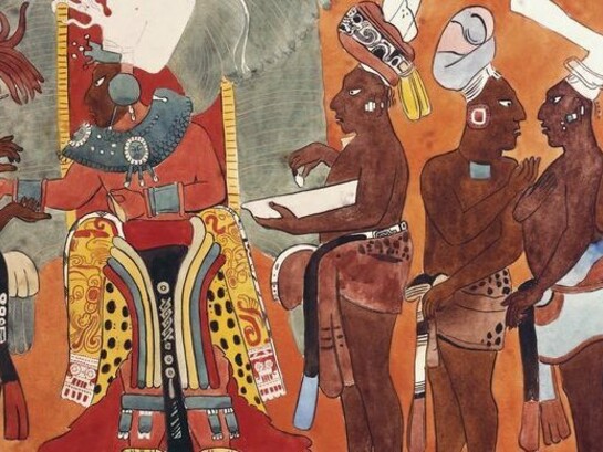 Anónimo, fresco maya hallado en Bonampak, Chiapas, México, 790 a.C.