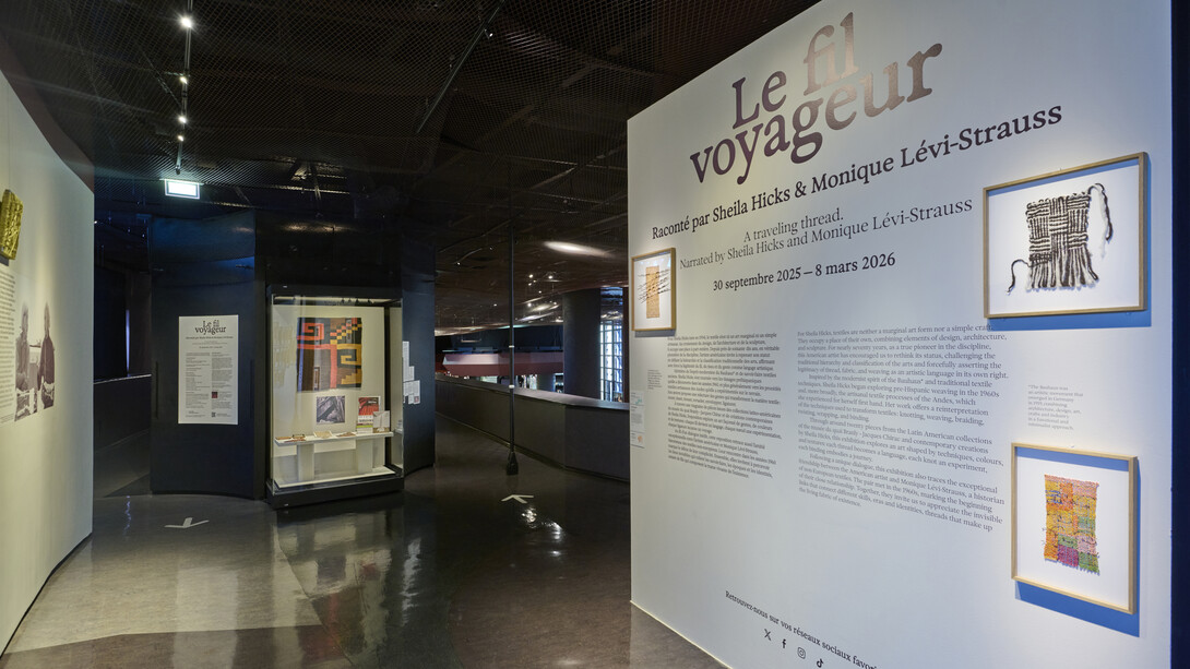 Le fil voyageur, vue de l'exposition. Avec l'aimable autorisation du Musée du Quai Branly