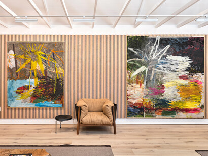Douglas Knesse, Harvest under the sun, exhibition view. Courtesy of Simchowitz Gallery