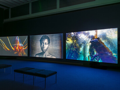 Various artists, Deep waters, four artists and the sea, exhibition view. Courtesy of MFA