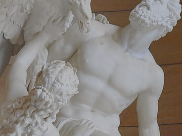 Eduard Müller, "Prometeo encadenado y las oceánidas", escultura, 1872-1879