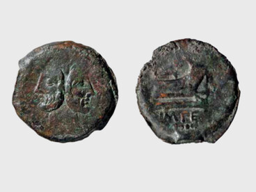 Asse di L. Sulla. D/ Testa laureata di Giano; sopra, I. R/ Prua di nave a d.; sopra, L. SVL[A]; sotto IMPE; c.p. Inv. 6942/107. Museo Archeologico di Napoli, Italia