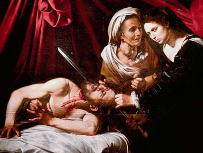 Caravaggio (1571-1610)  «Judít decapitando a Holofernes», hacia 1598-1610, óleo sobre lienzo. Colección privada