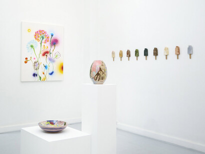 Various artists, Summertime ’25. The annual group show, exhibition view. Courtesy of Galleri Christoffer Egelund