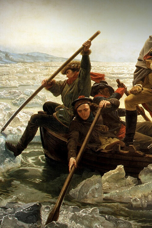 Emanuel Leutze, Washington cruzando el Delaware (1851, detalle)