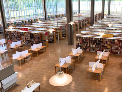 Interior view of the library