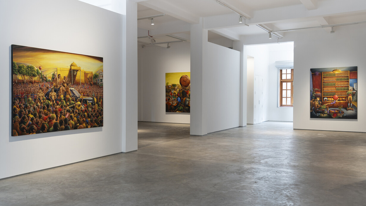 Vinod Balak, An axis for a revolution, exhibition view. Courtesy of Galerie Mirchandani + Steinruecke