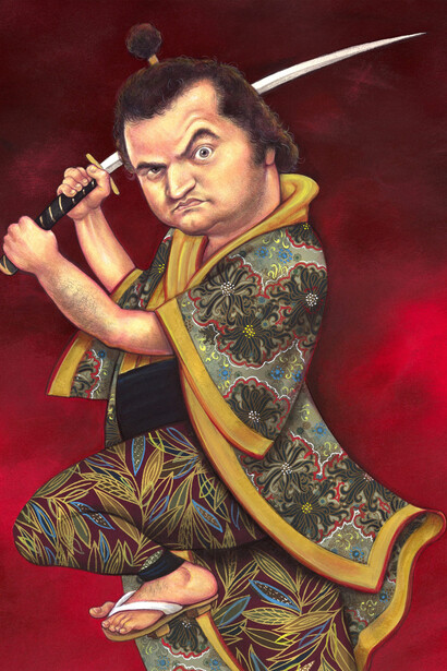 Anita Kunz, Cover for The rolling stone magazine: John Belushi (detail), 2015.Courtesy of Philippe Labaune Gallery