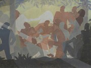 “Song of the Towers” by Aaron Douglas (1934) captures the resilience and resistance of African Americans, echoing the spirit of the freedom fighters whose stories are too often left untold in American history