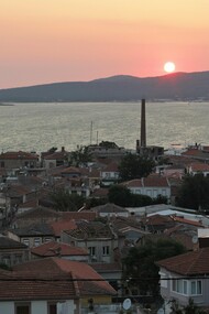 Ayvalik, Turquía. Vista del pueblo al atardecer. Foto: Sabrina Guitart