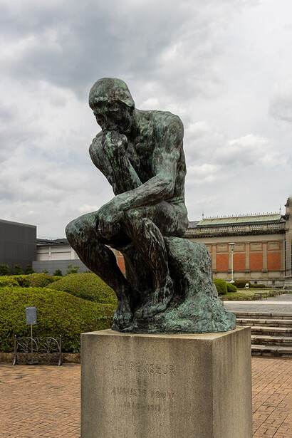 Auguste Rodin, El pensador, Museo Nacional de Kioto, Japón