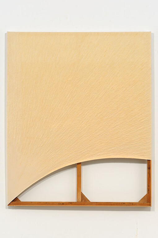 Amikam Toren, Pidgin Painting (Yessss), 2002, Pulped canvas, PVA and pencil, 71 x 59 inches. Courtesy of the artist and Jessica Silverman Gallery