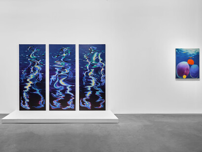 Jin Haofan, Riverbed, exhibition view. Courtesy of Vanguard Gallery