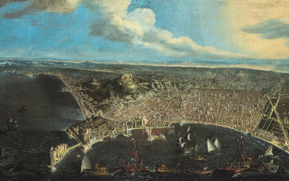 Didier Barra, "Veduta di Napoli dal mare", Museo di San Martino, Napoli, Italia