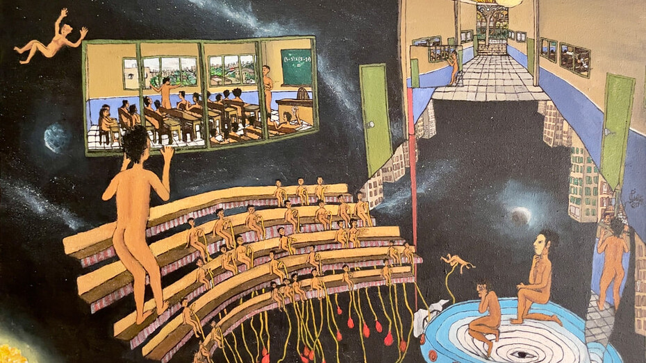 Essam Alaa, The knife and the apple. Courtesy of Mashrabia Gallery Of Contemporary Art