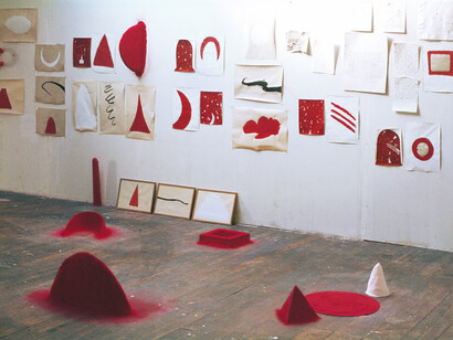 Anish Kapoor, Early works, exhibition view. Courtesy of the Jewish Museum