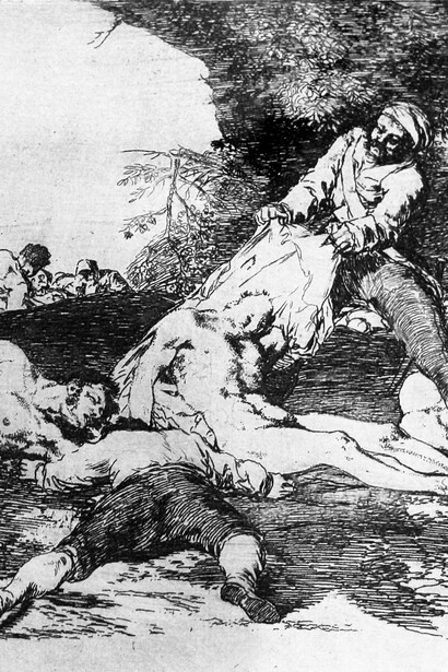 Francisco de Goya, N° 16: Se aprovechan, Serie Los desastres de la guerra (1863)