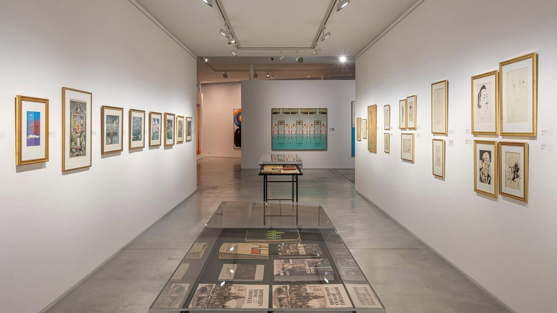Adolf Hoffmeister, Cartoons. Illustrations. Collages, exhibition view. Courtesy of Danubiana
