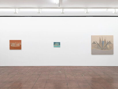 Rob Lyon, When there were more moons, exhibition view. Courtesy of Hales Gallery