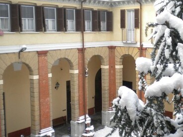 Cortile del Collegio Senatore, Pavia, Italia