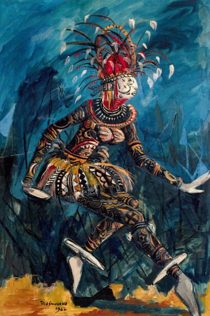 Ben Enwonwu, The dancer (Agbogho Mmuo – Maiden spirit mask), 1962. Courtesy of Ben Uri Museum
