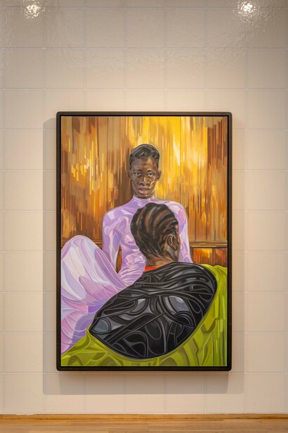 Toyin Ojih Odutola, U22. Adijatu straße, exhibition view. Courtesy of Hamburger Bahnhof 