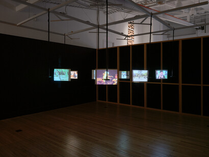 Trần Lương, Tầm tã - soaked in the long rain, exhibition view. Courtesy of Govett-Brewster Gallery 