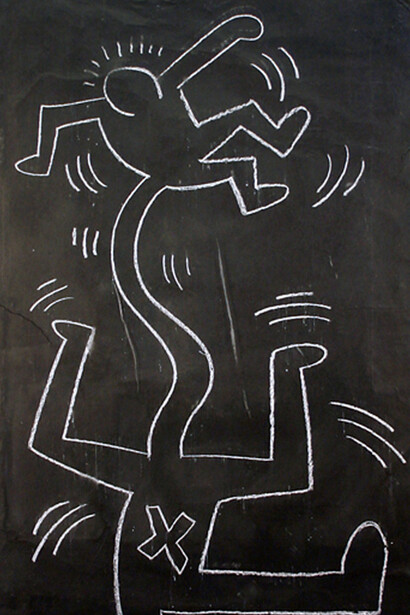 Keit Haring, Frammentazione, Senza titolo 1985. Per gentile concessione della Fondazione Luigi Rovati e della Keith Haring Foundation