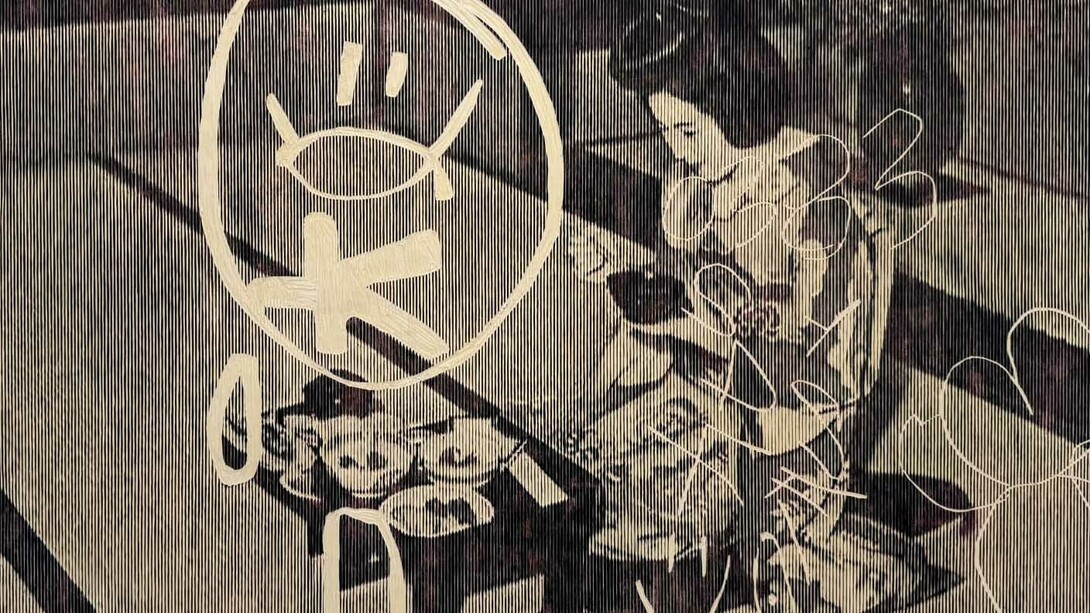 Morgane Ely, Dinner à la japonaise (detail), 2025. Courtesy of Prima Gallery