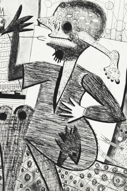 Ngobeni, Selfish nude II (detail), 2025. Courtesy of David Krut Arts