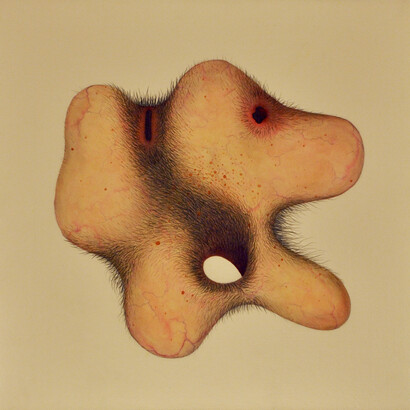 Simone Racheli, L'incerto, 2013 acquerello, grafite su carta intelata cm 45 x 45