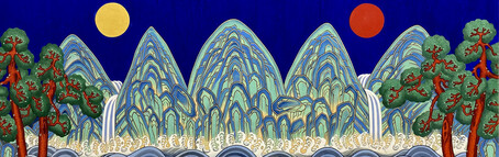 Kate Oh, The sun and moon and 5 peaks. Courtesy of Kate Oh Gallery