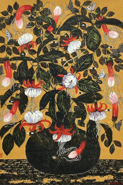 Subadrage Nuwan Nalaka, Prakriti, 2024. Courtesy of Aicon Contemporary